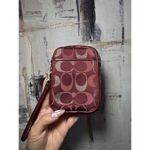 Rare Vintage Coach Burgundy Camera Bag